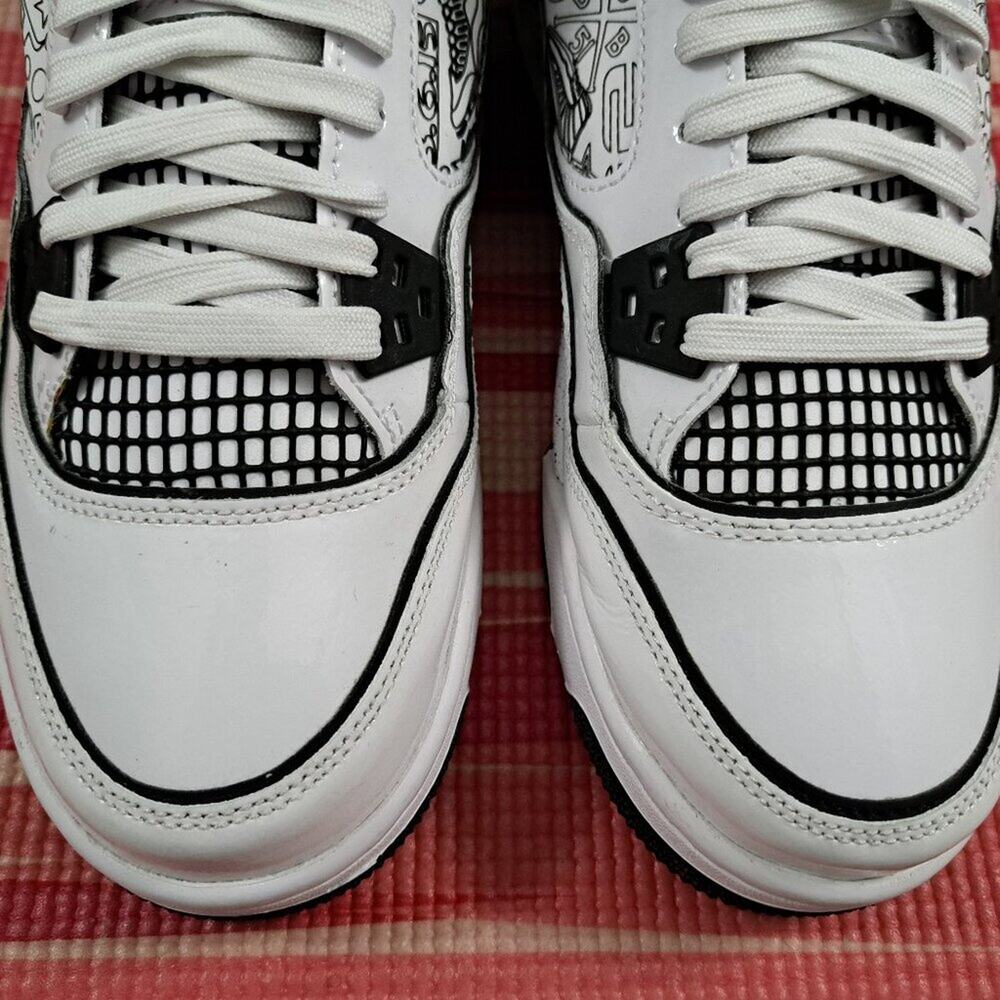 %Size 6.5Y - Nike Air Jordan 4 Retro (GS) 'DIY' Youth Shoes AJ24 - Picture 14 of 14